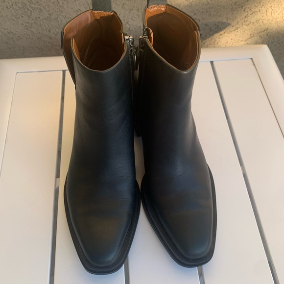 Franco Sarto dark green almost black leather boots size 6.5M - Picture 2 of 16